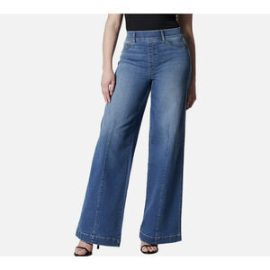 Spanx Jeans Seamed Front Wide Leg Vintage Indigo Retro Y2K Size Large Tall New